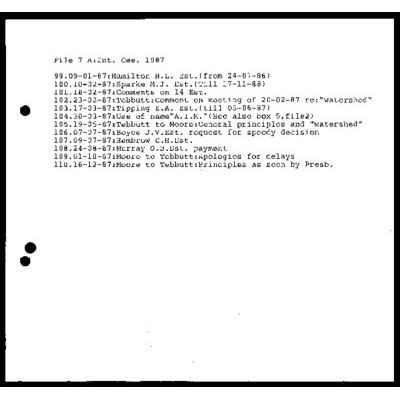 Interpretation Committee [Bequests] 1987