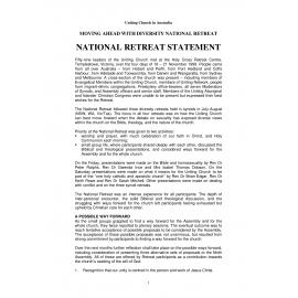 Moving ahead with diversity : National Retreat statement