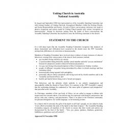 National Assembly Statement to the church re abuse, harassment and vilification