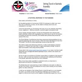 A pastoral response to the pandemic