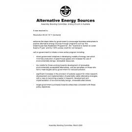 Alternative energy sources (ASC)