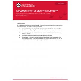 Implementation of dignity in humanity (ASC)