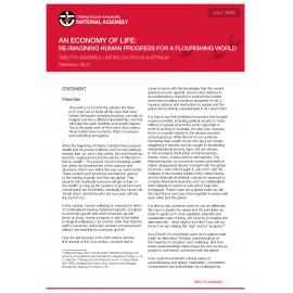 An economy of life (Twelfth Assembly)