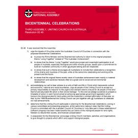 Bicentennial celebrations (Third Assembly)