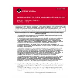 National Property Policy for the UCA