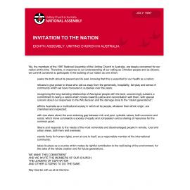 Invitation to the nation (Eighth Assembly)