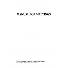 Manual for Meetings
