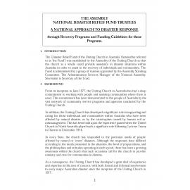 A national approach to disaster response