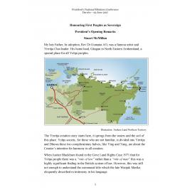 Honouring First Peoples as sovereign (PNMC Darwin)