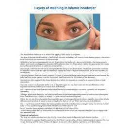 Layers of meaning in Islamic headwear