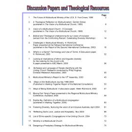 Multi-cultural and cross-cultural ministry : discussion papers