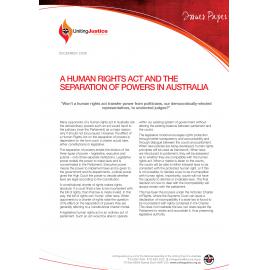 A Human Rights Act and the separation of powers in Australia