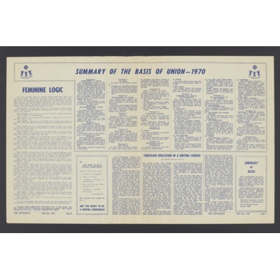 Church union Sunday, July 26. The Methodist 18th July, 1970. Special church union supplement