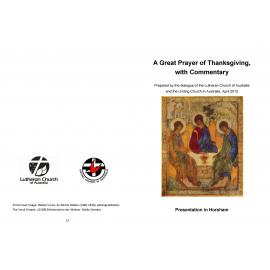 Lutheran-UCA Dialogue : Great Prayer of Thanksgiving