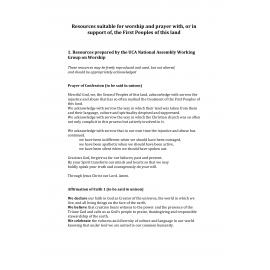 Resources for worship and prayer with, or in support of, the First Peoples