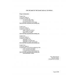 For the sake of the planet : prayer of adoration