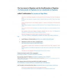 Baptism Service (Fijian)