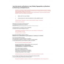 Baptism Service (Filipino) notes