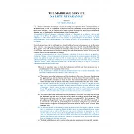 Marriage Service : Additional Liturgy (English & Fijian) : notes