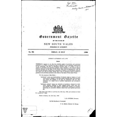 Government gazette of the state of New South Wales, no. 99, Friday, 25 July 1980. [See p. 3790: Uniting Church in Australia Act, 1977 – Proclamation]