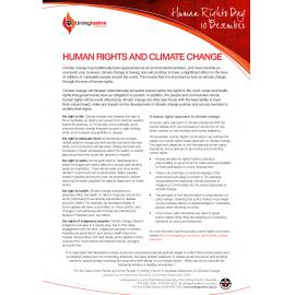 Human rights & climate change