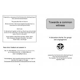 Towards a common witness : Discussion starter