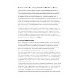 Including persons with intellectual disabilities in worship