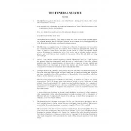 Funeral Service : notes