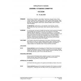 Assembly Standing Committee - Minutes - Jul 2020 