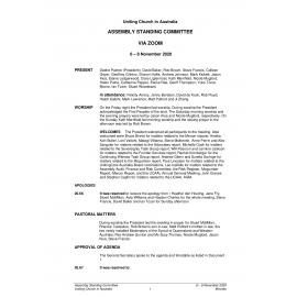 Assembly Standing Committee - Minutes - Nov 2020 