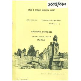 Uniting Church, Derriwong Road, Dural : cemetery transcriptions vol. 2