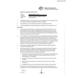 Statement of Claerwen Eleanor Little to Royal Commission into Aged Care Quality & Safety