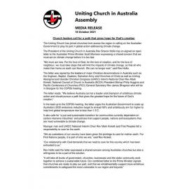 Church leaders call for a path that gives hope to God's creation