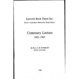 Epworth Book Depot Inc  (SA Methodist Book Depot) : Centenary Lecture