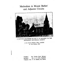 Methodism in Mount Barker and adjacent Circuits