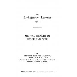 Mental health in peace and war