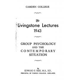 GROUP PSYCHOLOGY AND THE CONTEMPORARY SITUATION