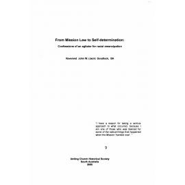 From mission law to self-determination : confessions of an agitator for racial emancipation