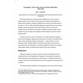 Evangelistic trends within South Australian Methodism 1838-1939