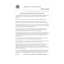 Easter 2016 : Renewed hope and Indigenous Sovereignty