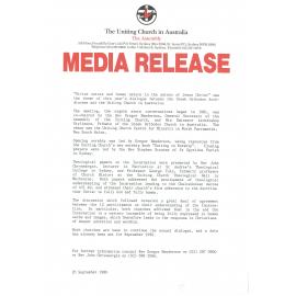 Dialogue between Greek Orthodox Archdiocese and Uniting Church in Australia (UCA)