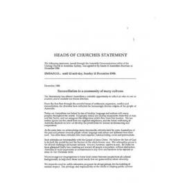 Heads of Churches statement