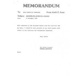 Memorandum : Institute for Ecumenical Research