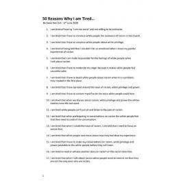 50 reasons why I am tired