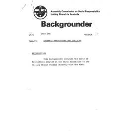 Backgrounder : Assembly resolutions and the ACSR