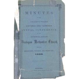 Minutes of the Victorian & Tasmanian Annual Conference of the Australasian Wesleyan Methodist Church