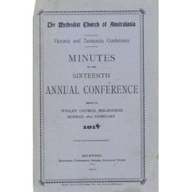 Minutes of the Victoria & Tasmania Annual Conference of the Methodist Church of Australasia