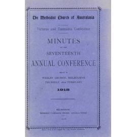 Minutes of the Victoria & Tasmania Annual Conference of the Methodist Church of Australasia