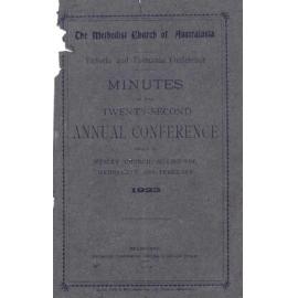 Minutes of the Victoria & Tasmania Annual Conference of the Methodist Church of Australasia