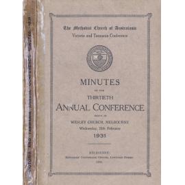 Minutes of the Victoria & Tasmania Annual Conference of the Methodist Church of Australasia
